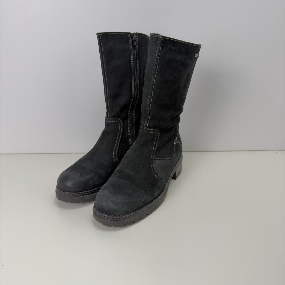 Marc German Design Woman's Sherpa Lined Black Suede Leather Goretex US10